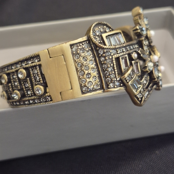 Heidi Daus Clear Swarvoski Crystals With Pearls Floral Bracelet - Picture 4 of 6